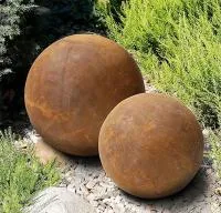Шары сталь кортен 2 штуки декор (518937) ∅ 1,35 - 0,85 м. Аргун 