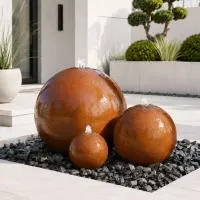 Шары 3 шт. фонтан Corten от (518907) ∅ 0,35 до 1 м. Аргун 